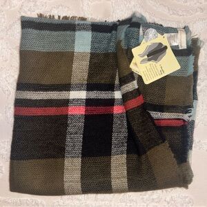 Scarf - Wrap - Poncho - Drape - NEW with tag $38 - Plaid -Collection 18 Brand